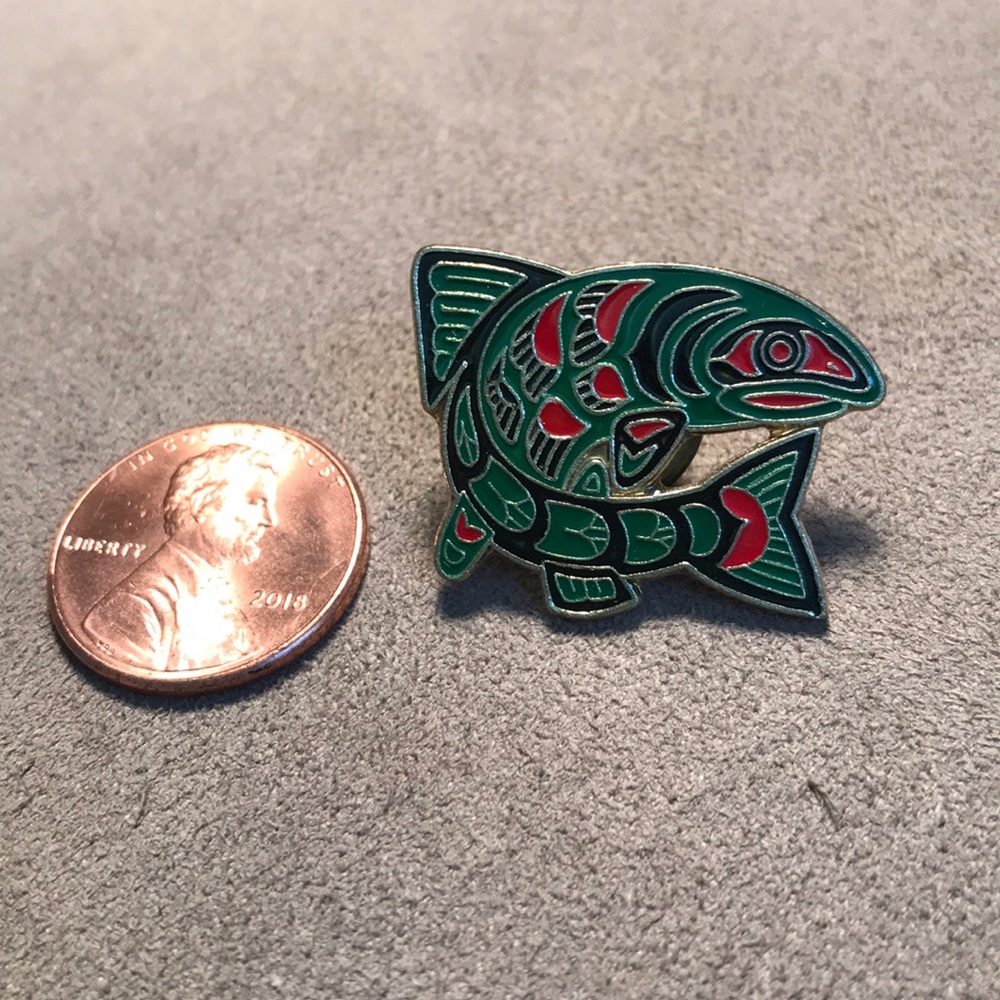 Aztec fish pin
